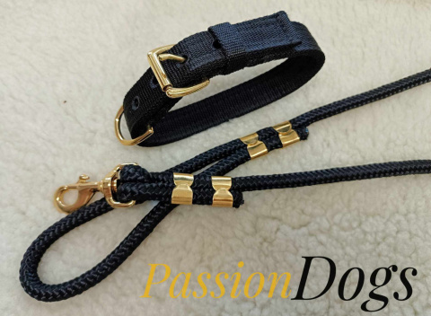 KENNEL COLLAR WITH GOLDEN FITTINGS 3CM KENNEL COLLAR WITH GOLDEN FITTINGS 3CM
